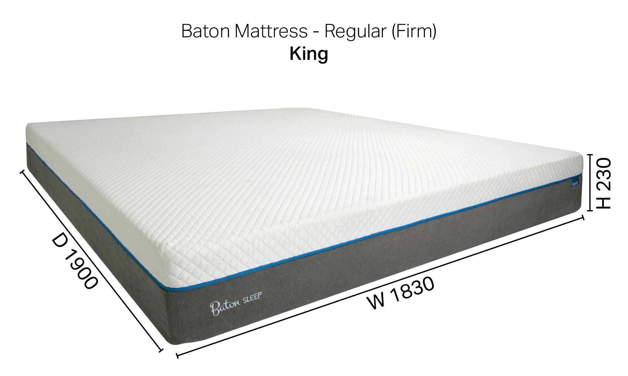 Baton Mattress - Regular (Firm) - King